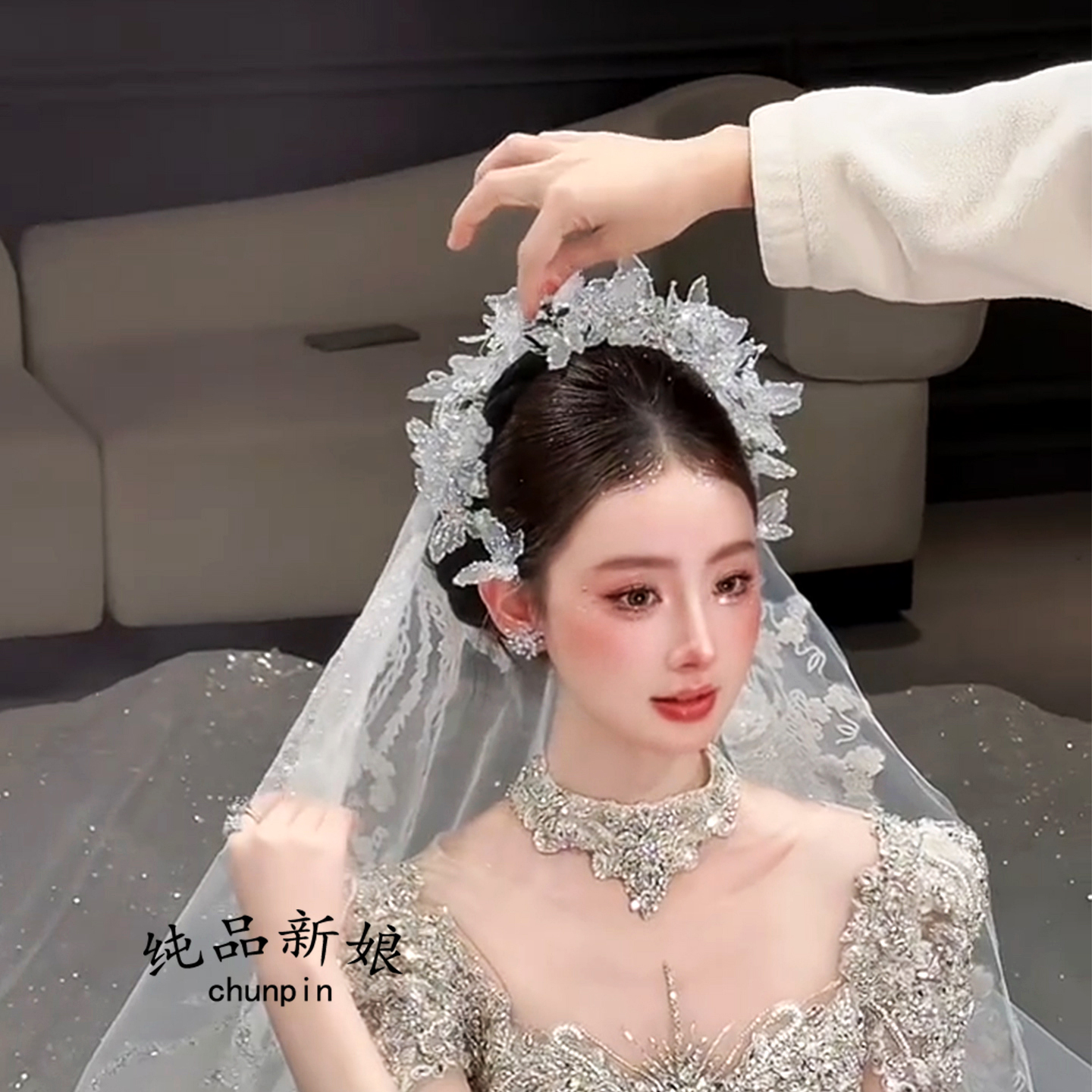 甜美仙气新娘皇冠头饰