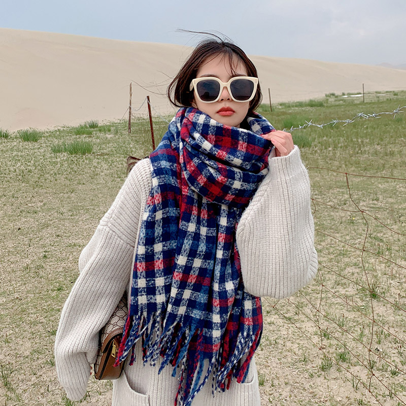韩版围巾女茶卡盐湖拍照披肩仿羊绒加厚加大两用秋冬百搭保暖披风
