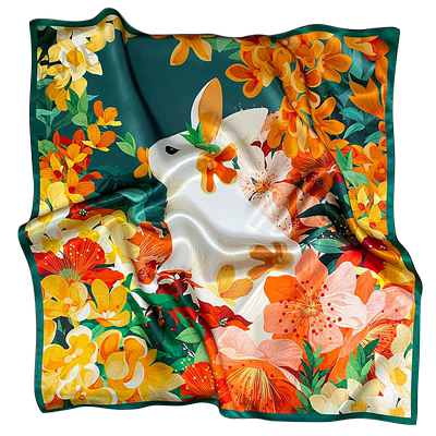 70cm时尚真丝方巾高档百搭