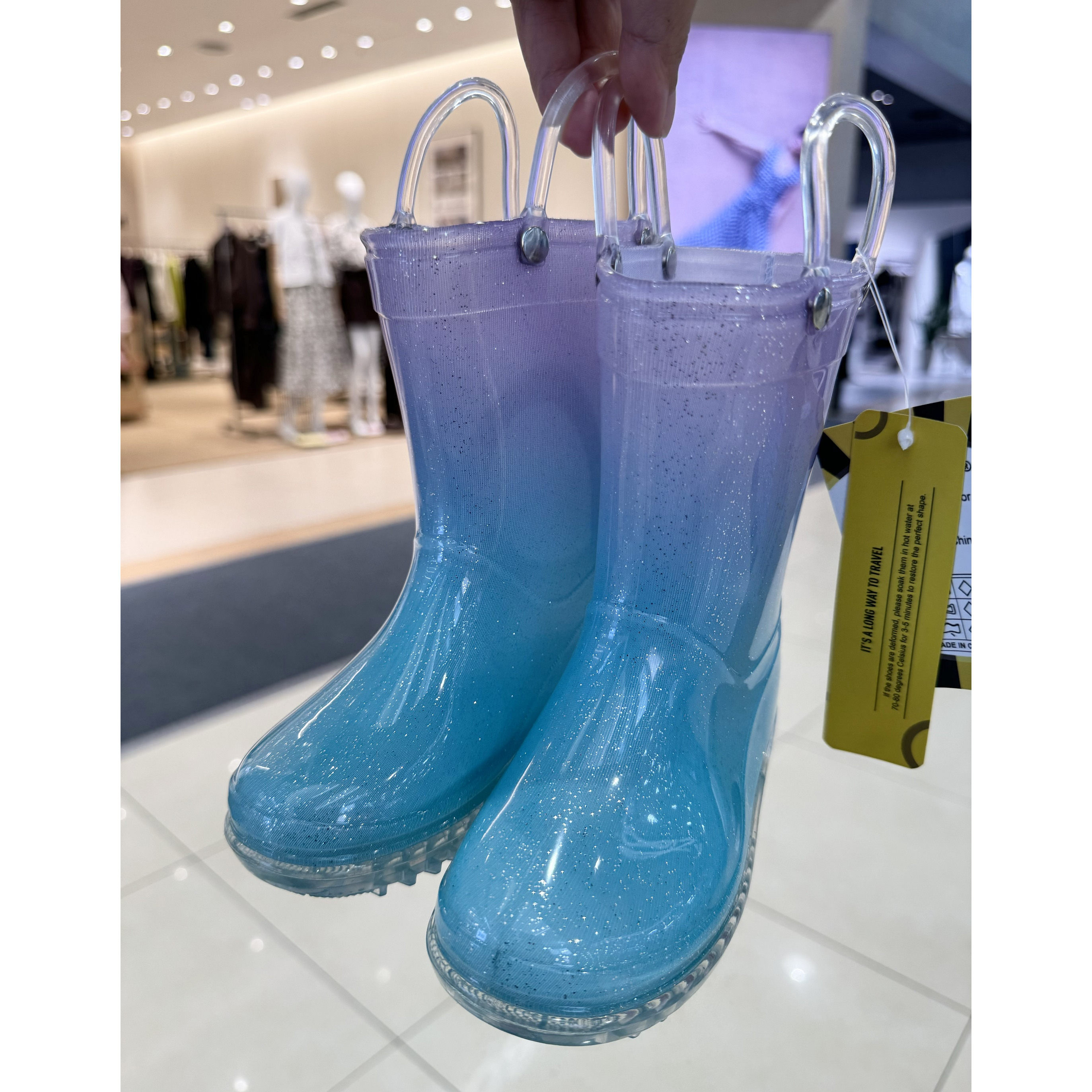 新四季防水防滑女童中筒公主雨靴