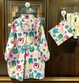 2026新款 速干透气儿童雨衣男女幼儿园防水雨披学生书包位 日系薄款