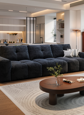 瑞雪saba像素沙发1.2米宽布艺雪尼尔可调节靠背大坐深中古风沙发