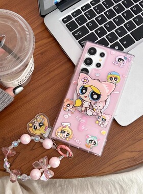 适用三星s25ultra变装飞天小女警手机壳s24ultra磁吸保护套S23ultra防摔壳可爱卡通S24plus女款S23plus硅胶套