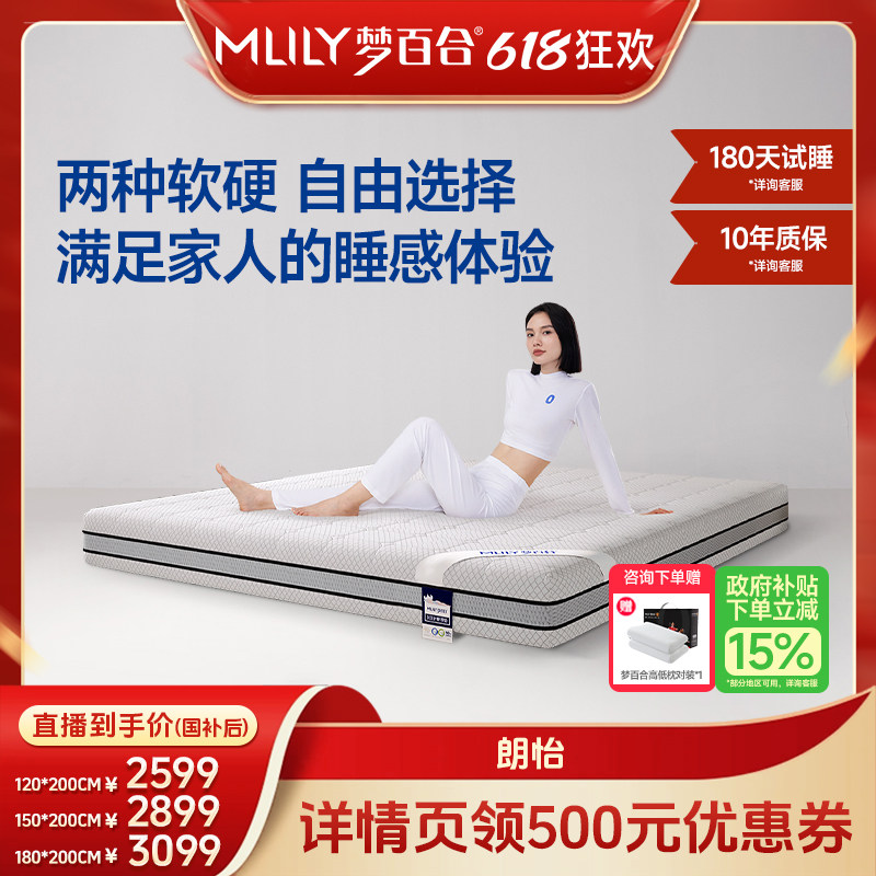 两面可用护脊护腰记忆棉独立弹簧