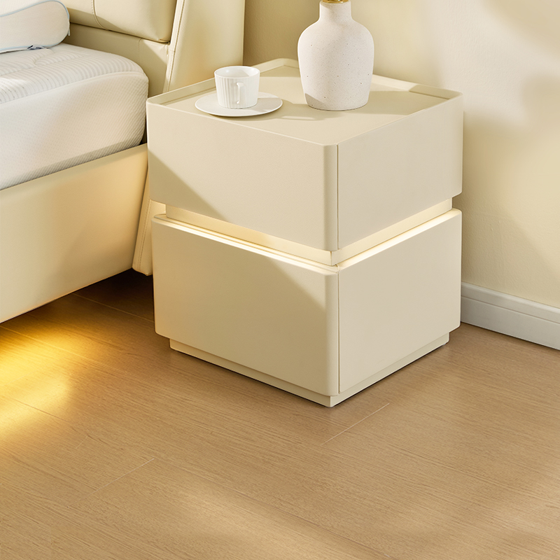 【门店同款】梦百合实木床头边柜简约现代小型轻奢奶油风卧室家用