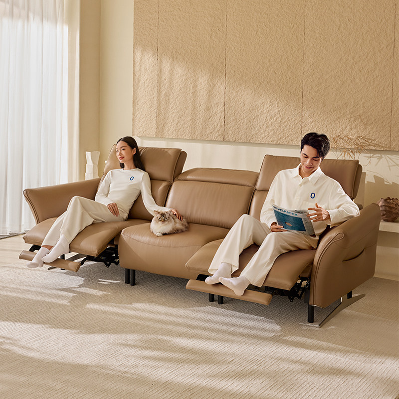 【门店同款】梦百合功能电动真皮沙发进口头层牛皮意式极简客厅