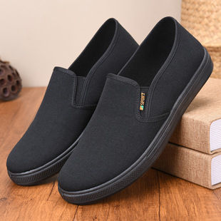 鲁泰2025新款老北京布鞋男款防滑耐磨牛筋底软底舒适中老年爸爸鞋