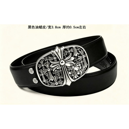 真皮十字架美式复古皮带真银
