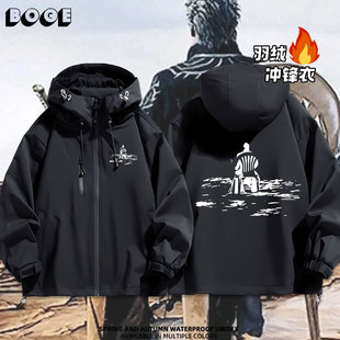 鬼泣5维吉尔大病塑料椅周边连帽羽绒冲锋衣夹克外套男女衣服