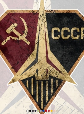 复古苏维埃火箭USSR前苏联之星cccp纯棉短袖T恤男女衣服夏季休闲