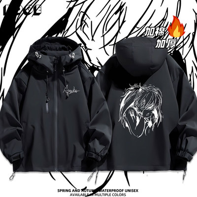 连帽秋冬新款宽松防风冲锋衣