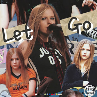 男女休闲宽松夏季 纯棉半袖 情侣潮 T恤短袖 Avril周边酵母艾薇儿同款