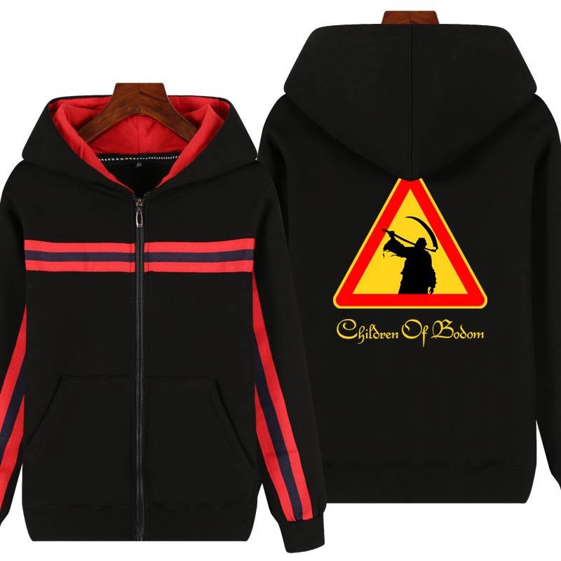 博多之子秋冬款摇滚音乐重金属卫衣男连帽青少年欧美潮流衣服反光