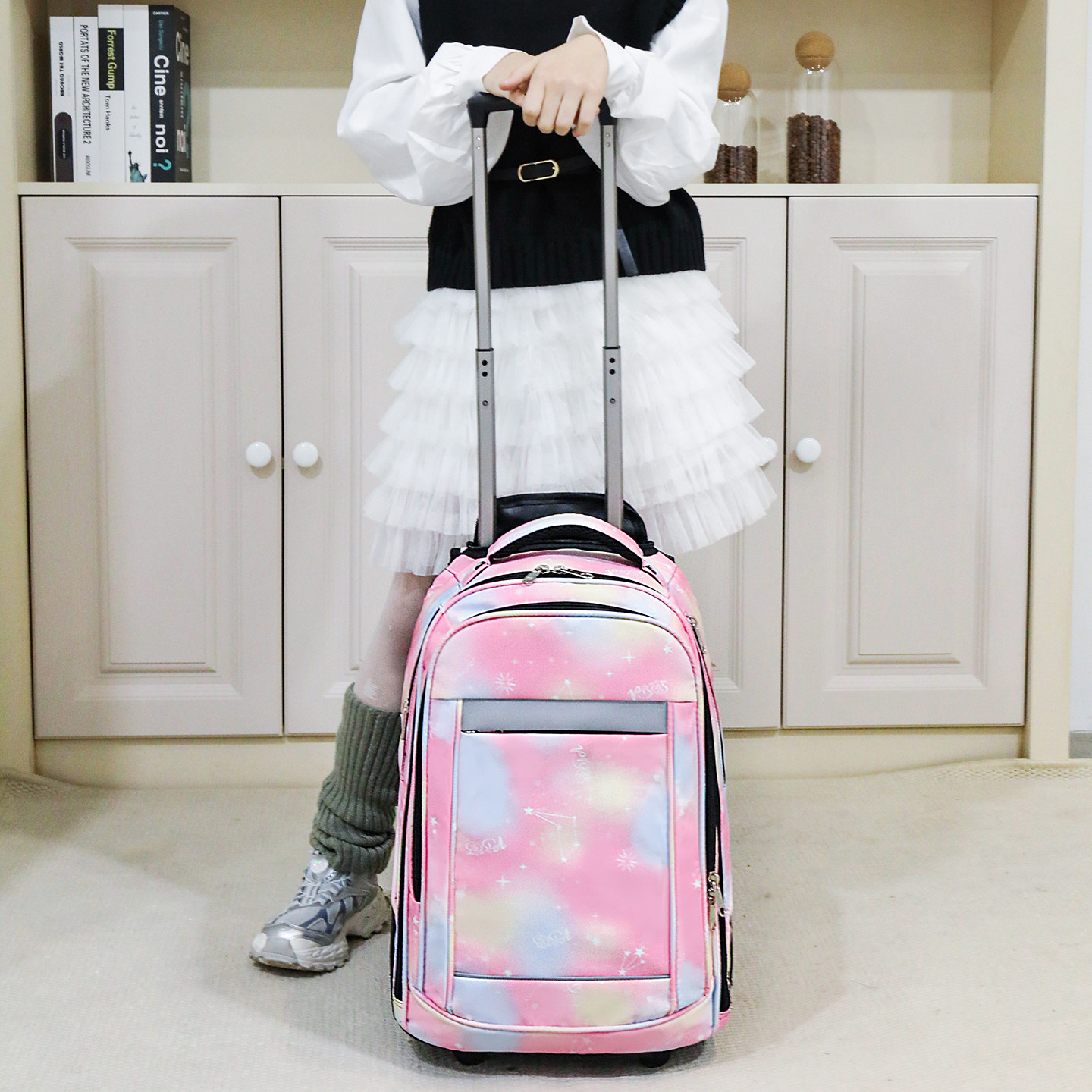 大容量行李箱男初中可爬楼登机箱高中小学生拉杆书包六轮旅行箱女