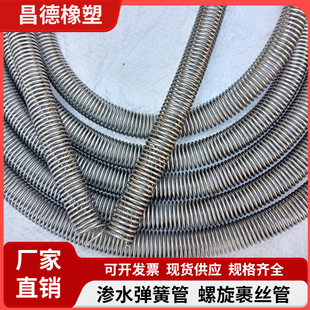 不锈钢渗水弹簧钢管路桥沥青排水管15*1.2非线性螺旋裹丝透水管厂