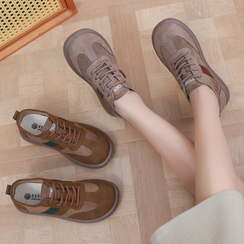 2025春秋新款复古德训鞋女单鞋轻便软底系带休闲鞋老北京布鞋女鞋,女鞋,德训鞋,淘宝优惠券,粉丝福利购,淘宝优惠卷