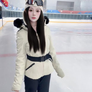 正品Gsou Snow女士羽绒滑雪服单双板修身防水加厚极寒保暖滑雪衣