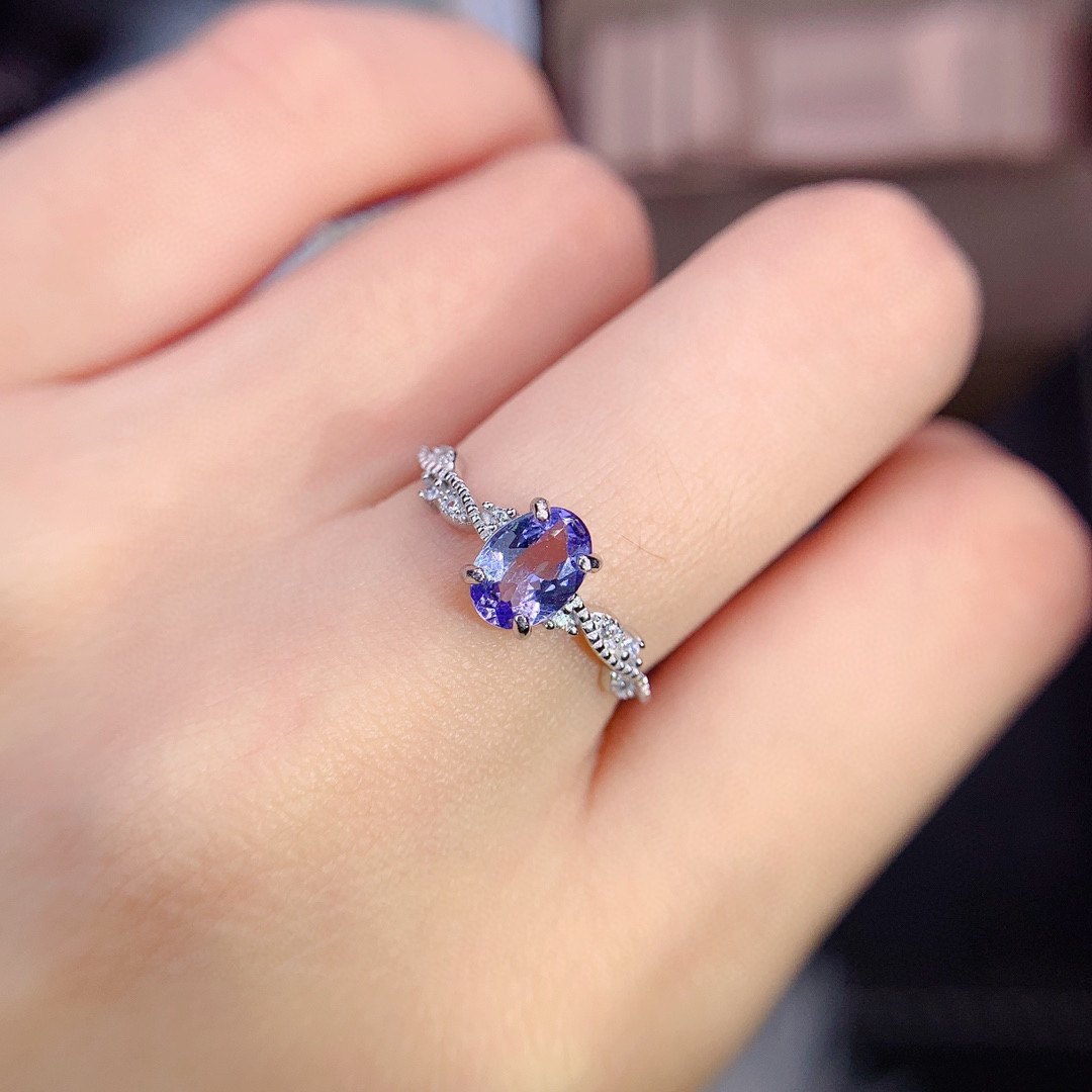 s925银饰戒指空托活口女戒托椭圆形多尺寸戒指银托时尚百搭简约