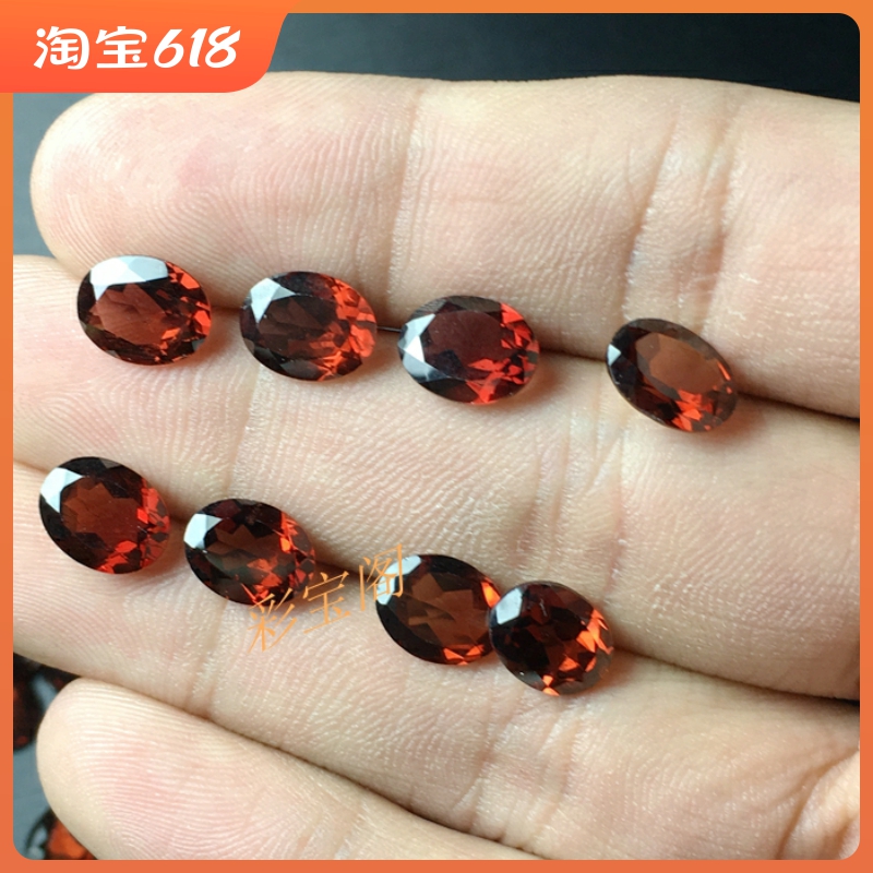 天然石榴石裸石 椭圆形 3x5mm-10x12mm 石榴石戒面配石 DIY彩宝 饰品/流行首饰/时尚饰品新 其他DIY饰品配件 原图主图