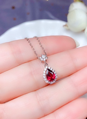 时尚经典百搭款水滴5*7mm吊坠空托未镶嵌s925银饰品精工打造