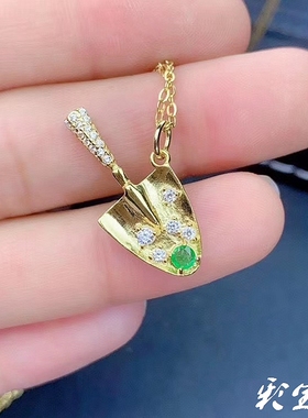 小众时尚风百搭项链宝石银吊坠