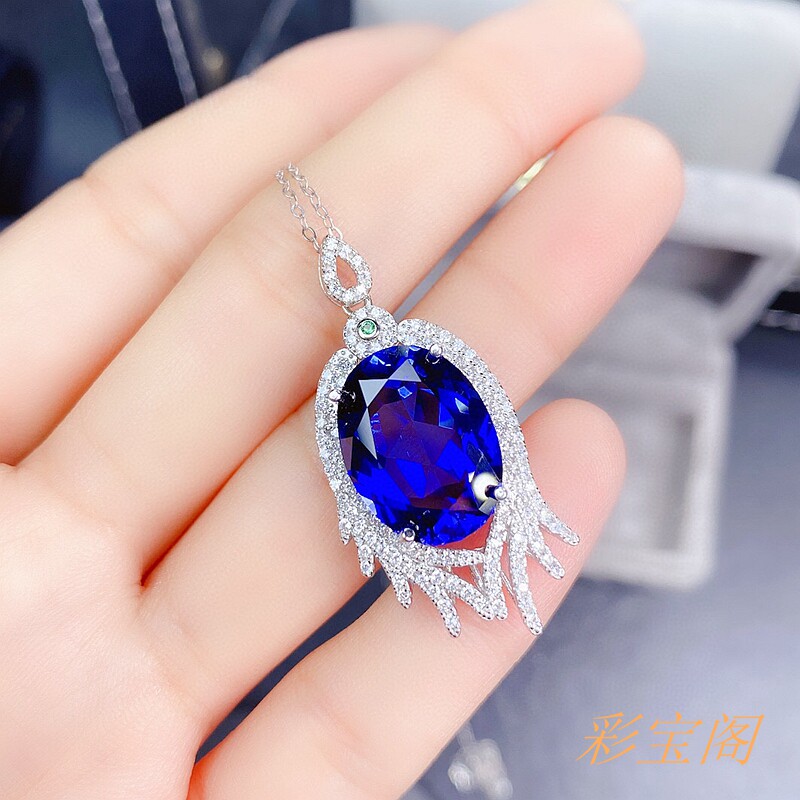 南红豪华款椭圆翡翠晶石吊坠空托