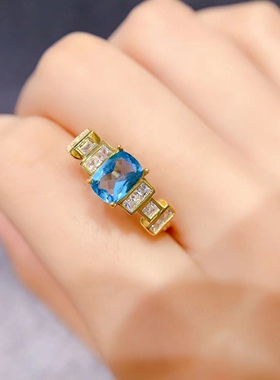 s925纯银戒指空托精致个性经典长方形4*5mm5*65*76*8开口戒托女