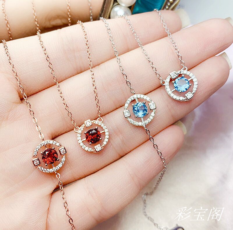s925银饰同款锁骨链吊
