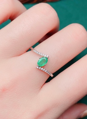 时尚简约百搭款椭圆4*6mm戒指空托未镶嵌精工活口s925银饰品