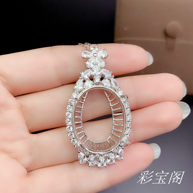 豪华风大尺寸可做毛衣链银吊坠