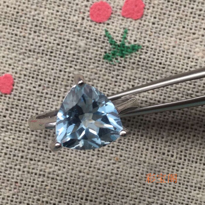 s925银饰品时尚简约角diy托帕石