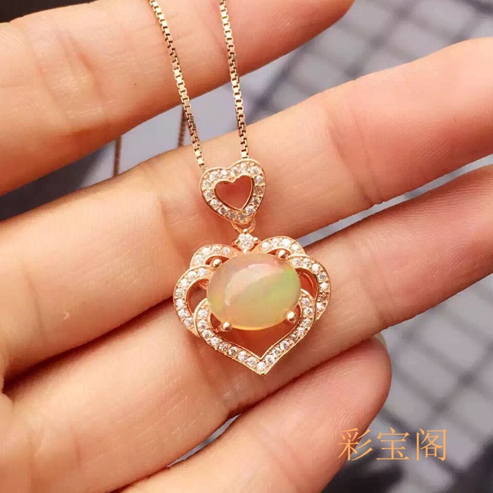 新款如意空托椭圆代镶嵌银饰品