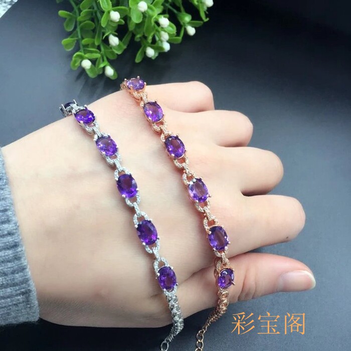 s925银女款手链空托6