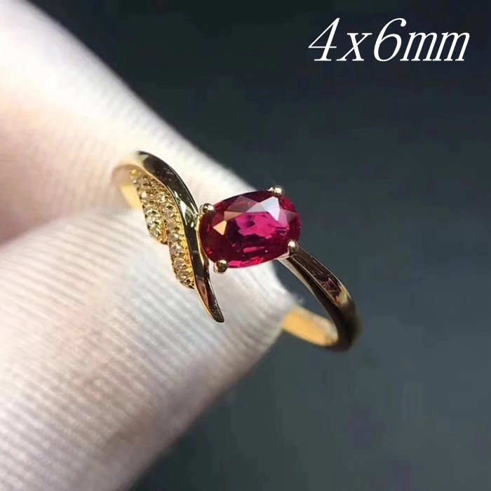 精工活圈s925纯银戒指空托 4*6mm 代镶嵌红宝祖母绿翡翠 银饰DIY
