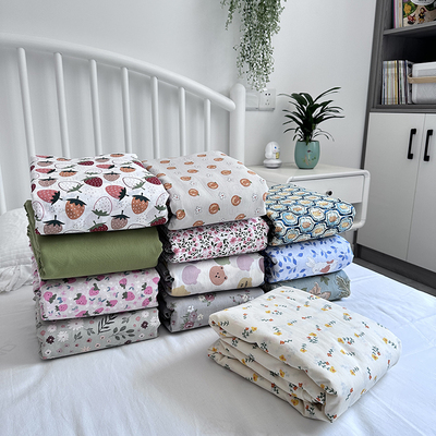 水洗棉田园纯棉全棉定制单件被套