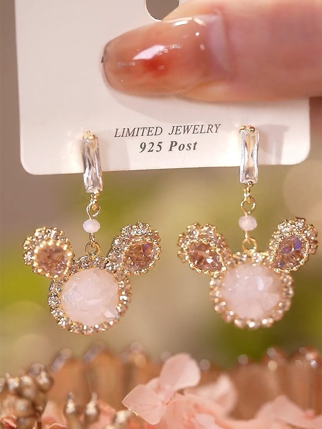 米奇头耳钉耳环女童话人物设计感