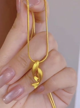 双鱼共舞海豚金色锁骨链项链女