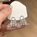 新款 银色锆石小香宝宝爆闪耳饰2025时尚 耳环原创气质重工小众配饰