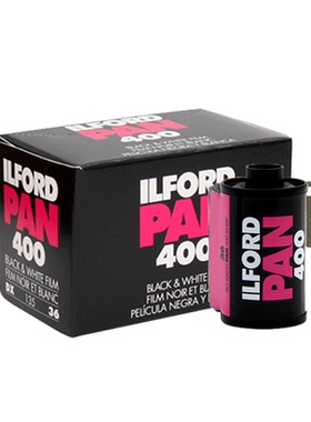 英国原装ILFORD伊尔福黑白胶卷pan400 135专业胶片36张2027年12月