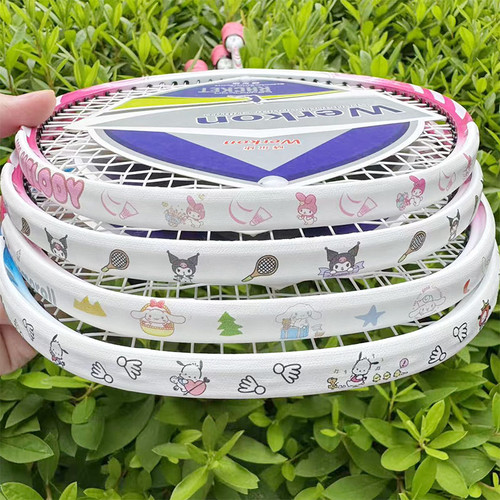 羽毛球拍头保护贴可爱卡通加厚耐磨全包防刮花掉漆护框防断护线管