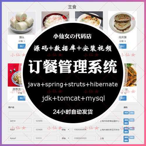 java订餐管理系统web餐厅预定外卖点餐送餐设计源码jsp项目源代码