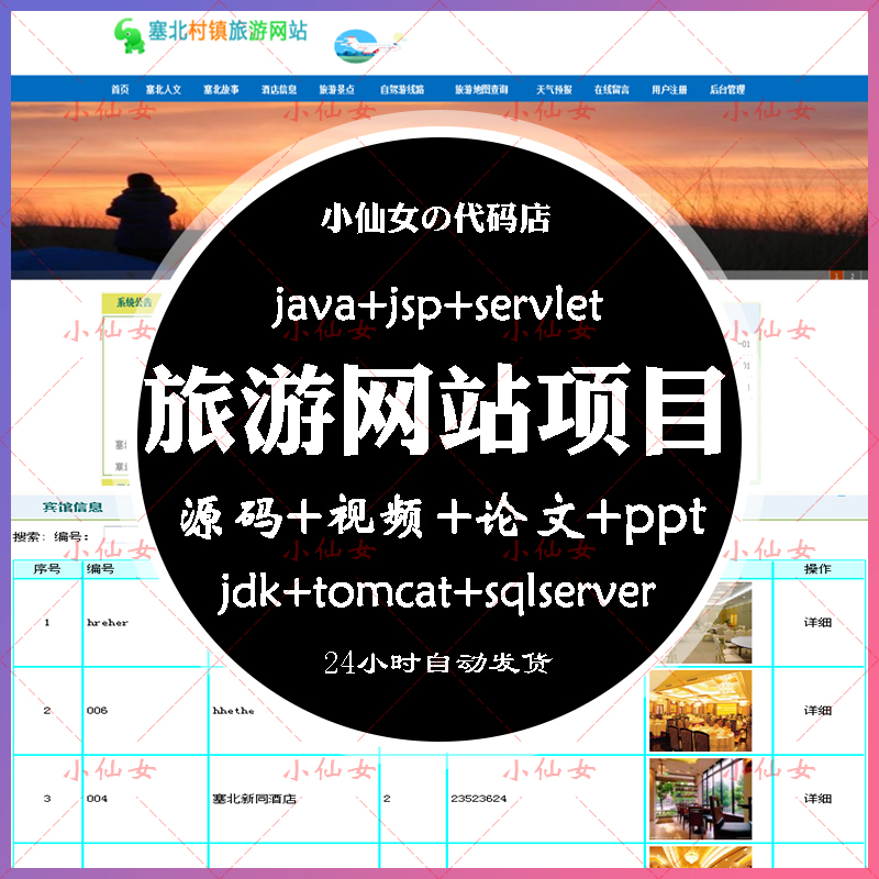 java旅游网站项目源代码 jsp景点景区管理系统设计源码 有文档ppt