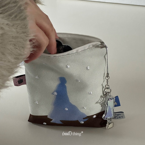 nullthing原创设计 大步向前刺绣零钱小包收纳包文具袋