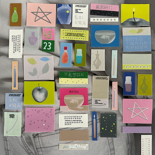 nullthing 彩色色块静物胶带切模胶带 牛皮纸胶带