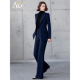 女律师工作服藏青色正装 AD高级感阔腿裤 套装 羊毛西装 秋冬2025新款