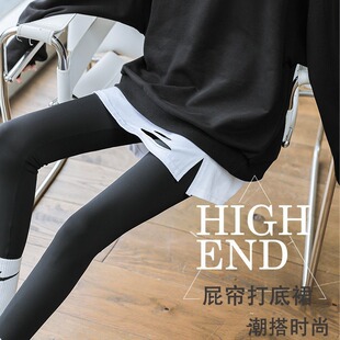 屁联小屁帘假下摆冬季 内搭叠穿遮屁股配卫衣打底白色半身短裙 大码