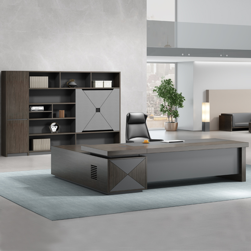 勇心E0老板办公桌简约现代办公桌椅组合总裁大班台经理办公室家具