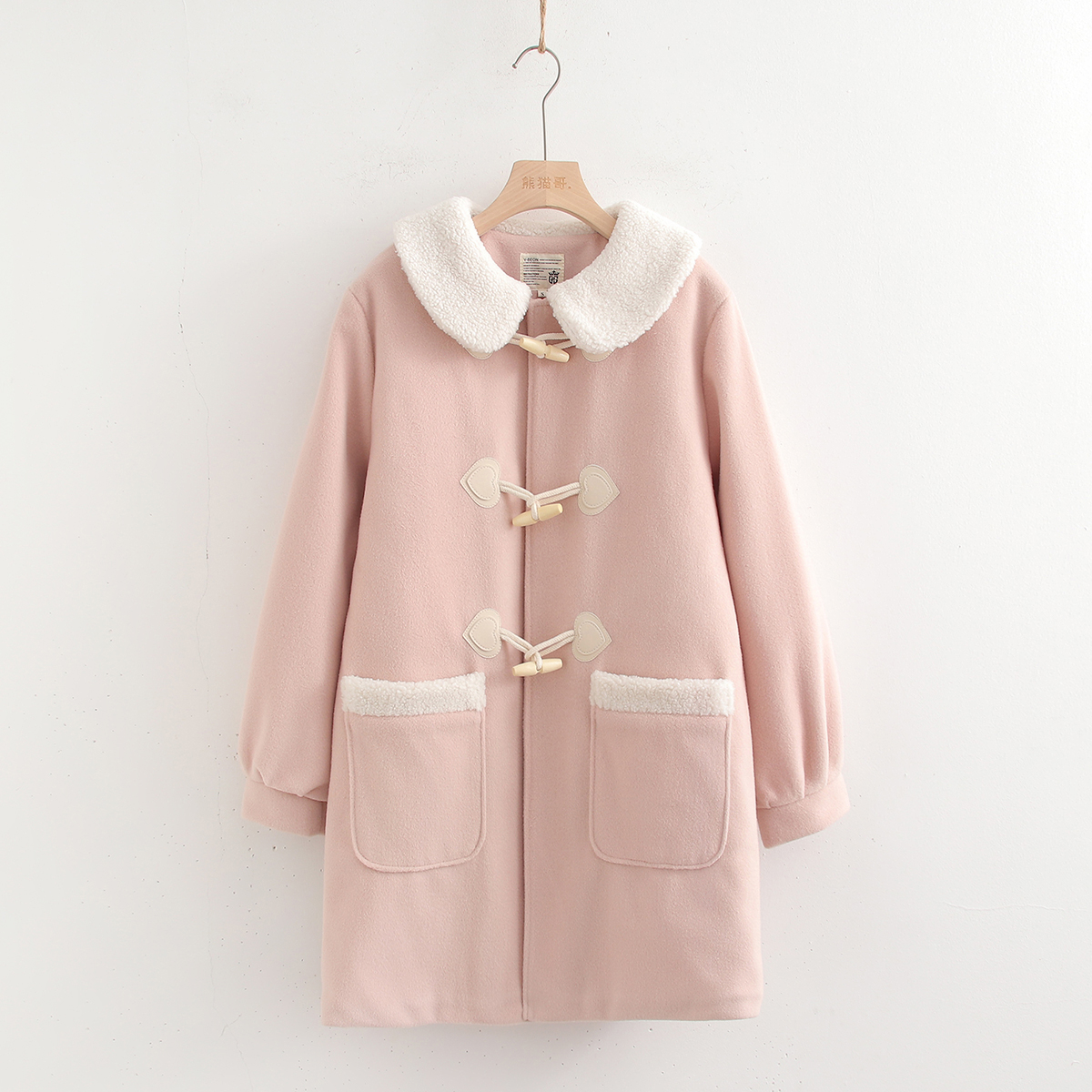 甜美日系软妹jk制服羊羔毛外套