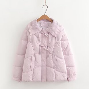甜美短款 高初中学生冬装 小个子加厚外套 2025新款 少女羽绒棉服冬季