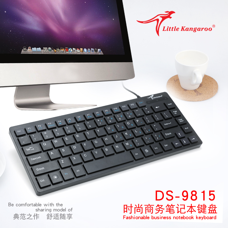 小袋鼠DS-9815有线USB工业键盘迷你巧克力小键盘服务器笔记本键盘